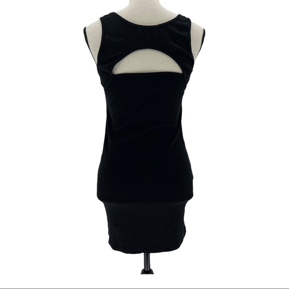 WHO.A.U Womens Cut Out Back Black Dress Size S - Picture 3 of 7